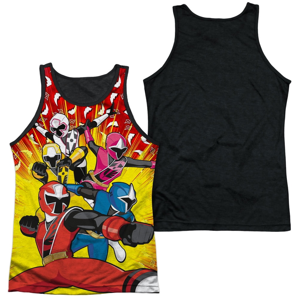 Power Rangers - Go Go Ninja Steel - Black Back Tank Top - Large ...