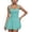 *Sky Blue, variant on VBVC Women's Square Neck Ruched Waist Dress , Summer Wide Strap Ruffle Tiered Dress For Women , Ladies' Y2K Party Going Out Dress with Pockets,Black,S-XL