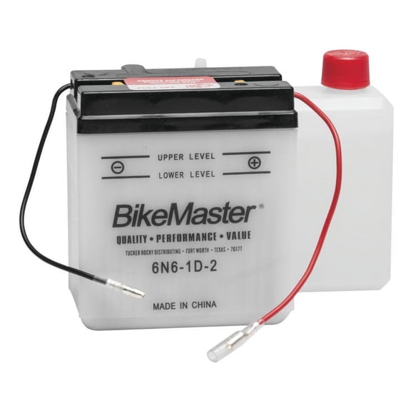 BikeMaster Conventional Battery 6N6-1D-2 for Kawasaki KE100B 1982-2001