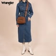 thumbnail image 3 of Wrangler Crossbody Bag for Women Multi Pocket Crossover Bag Shoulder Pursea with Adjustable Strap, Brown, 3 of 8