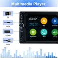 thumbnail image 6 of Car MP5 Player, 7" Touch Screen Double Din Car Stereo Audio Bluetooth MP5 Player USB FM Multimedia Radio Remote MP5 Player Compatible with Android/IOS Smartphone, with 4 LED Mini Backup Camera, 6 of 7