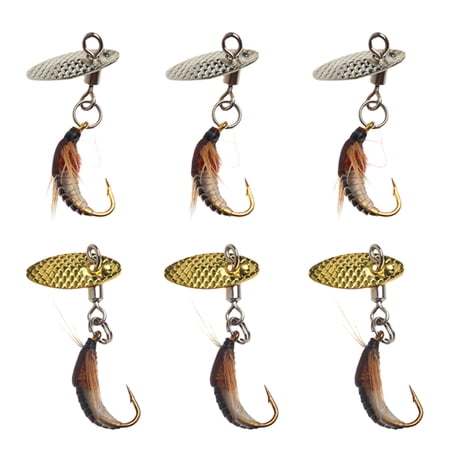 6Pcs Fishing Spoons Lures Sequins Baits Casting Fishing Lures Baits Fishing Lures Spinner Baits Metal Spoon Fish Lures
