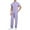 155#Light Purple, variant on Scrubs for Men Set Nurse Uniform - Stretch V-Neck Scrubs Top & Jogger Pants Quick Drying Workwear with Pockets Black L