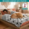 thumbnail image 4 of PetAmi Premium Waterproof Dog Blanket for Large Dogs, Reversible Sherpa & Flannel Fleece, Leakproof Pet Throw for Couch Protection, Soft Plush Furniture Protector for Cats, Washable, 60x80 Paw Grey, 4 of 7