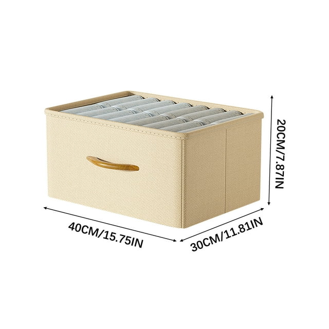 Moocorvic Foldable Storage Boxes, Large Storage Boxes Organizer Closet Organizers for Clothes Storage, Office Storage(L)