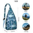 thumbnail image 3 of Marine Biologist Inspired Chest Bag&nbsp;- Scientific Shark & Dolphin Illustrations, 3 of 4