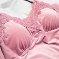 thumbnail image 3 of Conjunto de pijama de terciopelo dorado de otoño e invierno, camisón de tirantes para mujer, camisón sexy, conjunto de cuatro piezas de terciopelo que se puede usar al aire libre, 3 of 5
