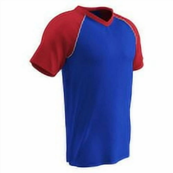 Champro Bunt Soccer Jersey - Adult (ROYAL,SCARLET,WHITE, XL, BS35)