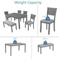 thumbnail image 5 of 6 Piece Kitchen Dining Set, Rectangular Wooden Dining Table with 4 Upholstered Chairs and A Bench, Dining Table Set for 6 People, Living Room, Home Bar and Kitchen, 5 of 12