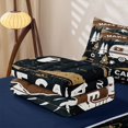 thumbnail image 5 of Manfei Camping RV Accessories Zipper Twin Comforter Sets with Fitted Sheet and 2 Pillowcases,Adventure Theme Zipper Bedding Set,Dark Brown White,Reversible, 5 of 7
