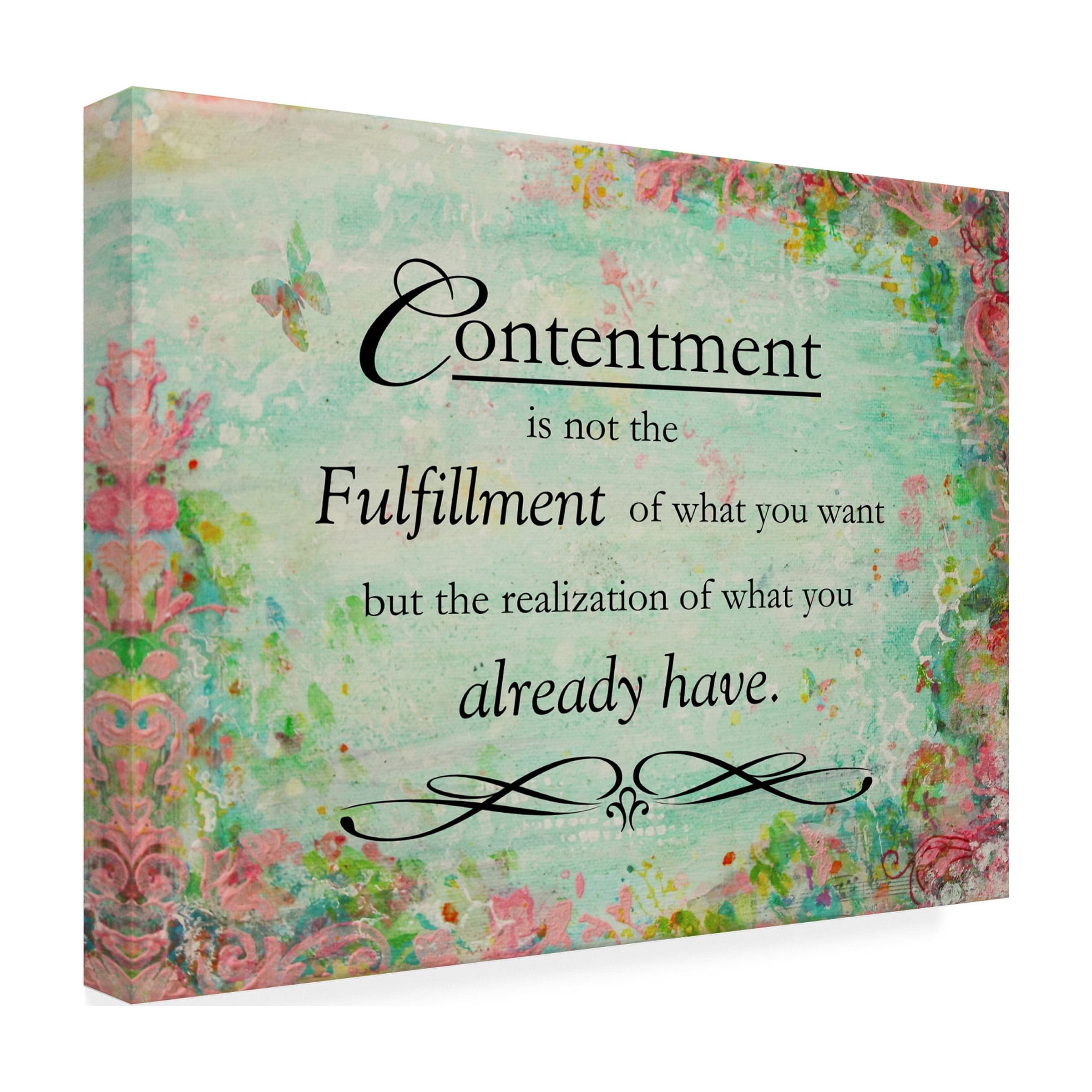 Trademark Fine Art 'Contentment (floral theme)' Canvas Art by Janelle Nichol