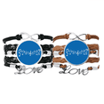 thumbnail image 1 of Jumpg Bracelet Mode Art Déco Bleu 5-le String, Bracelet en Corde de Cuir, Double Ensemble, 1 of 3
