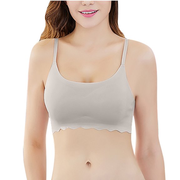 IROINNID Clearance Plus Size Sports Bras for Women Push Up Bra One-Piece Sports No-trace Yoga Seamless Underwear Sleeping Bra,Gray