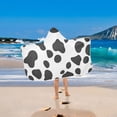 thumbnail image 2 of Yayeee Kids Hooded Towels Toddler Soft Absorbent Beach Bathing Wrap 50" x 23.5", Cow Spots, 2 of 5