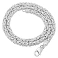 thumbnail image 3 of 5mm Solid .925 Sterling Silver Italian Square Byzantine Choker Chain Necklace, 20 inches, 3 of 7