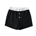 thumbnail image 4 of Timegard Shorts for Women High Waisted Button Color Block Lightweight Summer Comfy Casual Loose Shorts, 4 of 4