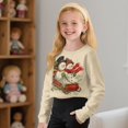 thumbnail image 4 of DISNIMO Christmas Snowman Printed Kids Crop Tops for Girls Long Sleeve Pullover Sweatshirts Soft Crew Neck Girls' Cropped Sweatshirt Fall Winter Outfits, 4 of 7
