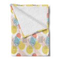 thumbnail image 2 of Geometric Soft Flannel Fleece Blanket, Modern Illustration with Unusual Trippy Lines and Simple Rectangle Shapes Print, Cozy Plush for Indoor and Outdoor Use, 70" x 90", Multicolor, by Ambesonne, 2 of 5