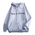 thumbnail image 7 of DHFJKG Zip Up Hoodie Women Jesus Letter Printed Long Sleeve Pocket Drawstring Sweatshirts Casual Sports Track Jackets, 7 of 7