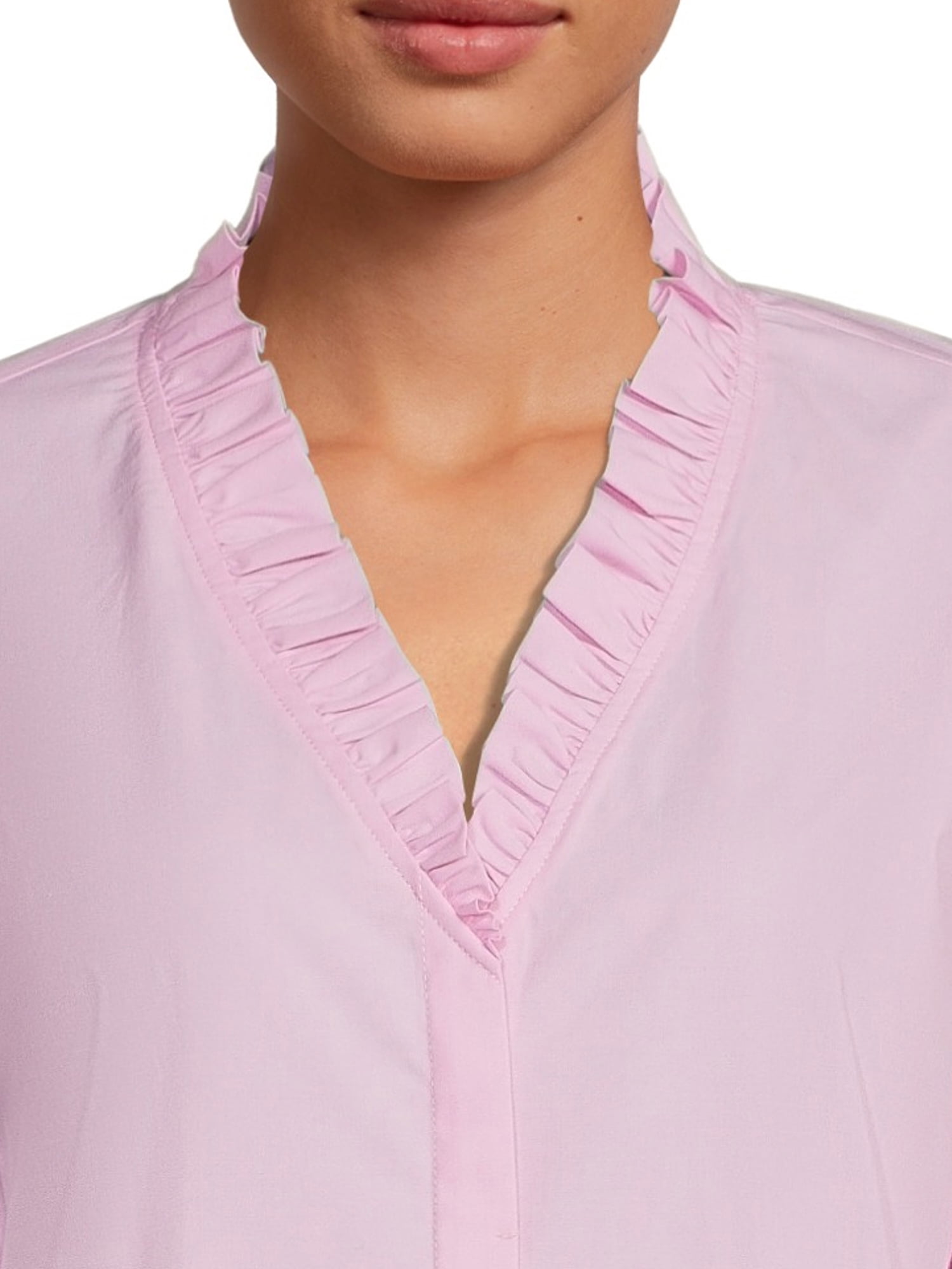 Blu White Blu Women's Ruffled Button-Front Shirt