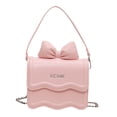 thumbnail image 1 of Bolso bandolera para mujer, elegante, informal, con correa desmontable y lazo. Mini rosa, 1 of 9