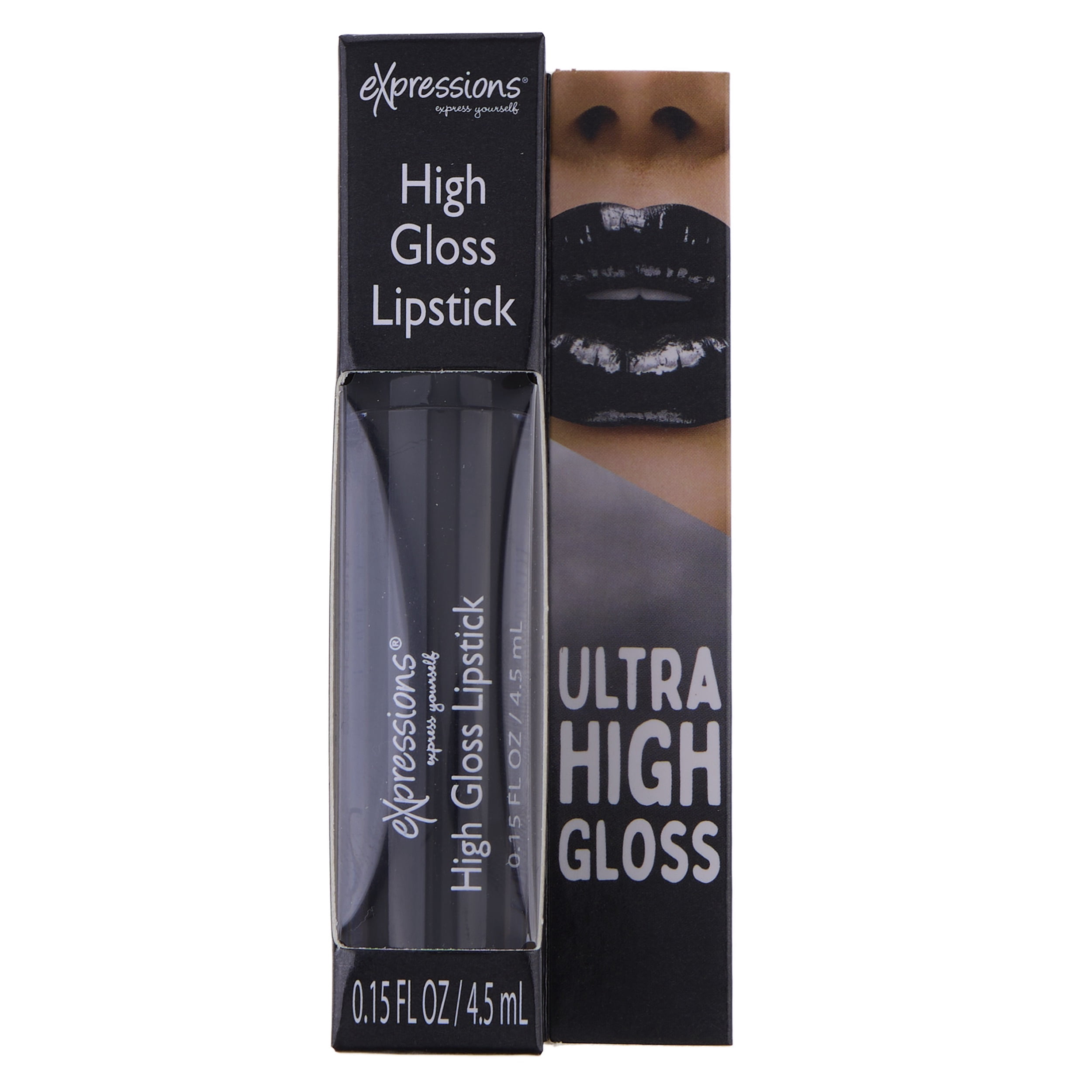 Expressions Metallic Halloween Lipstick for Costume Makeup - Shimmer Black