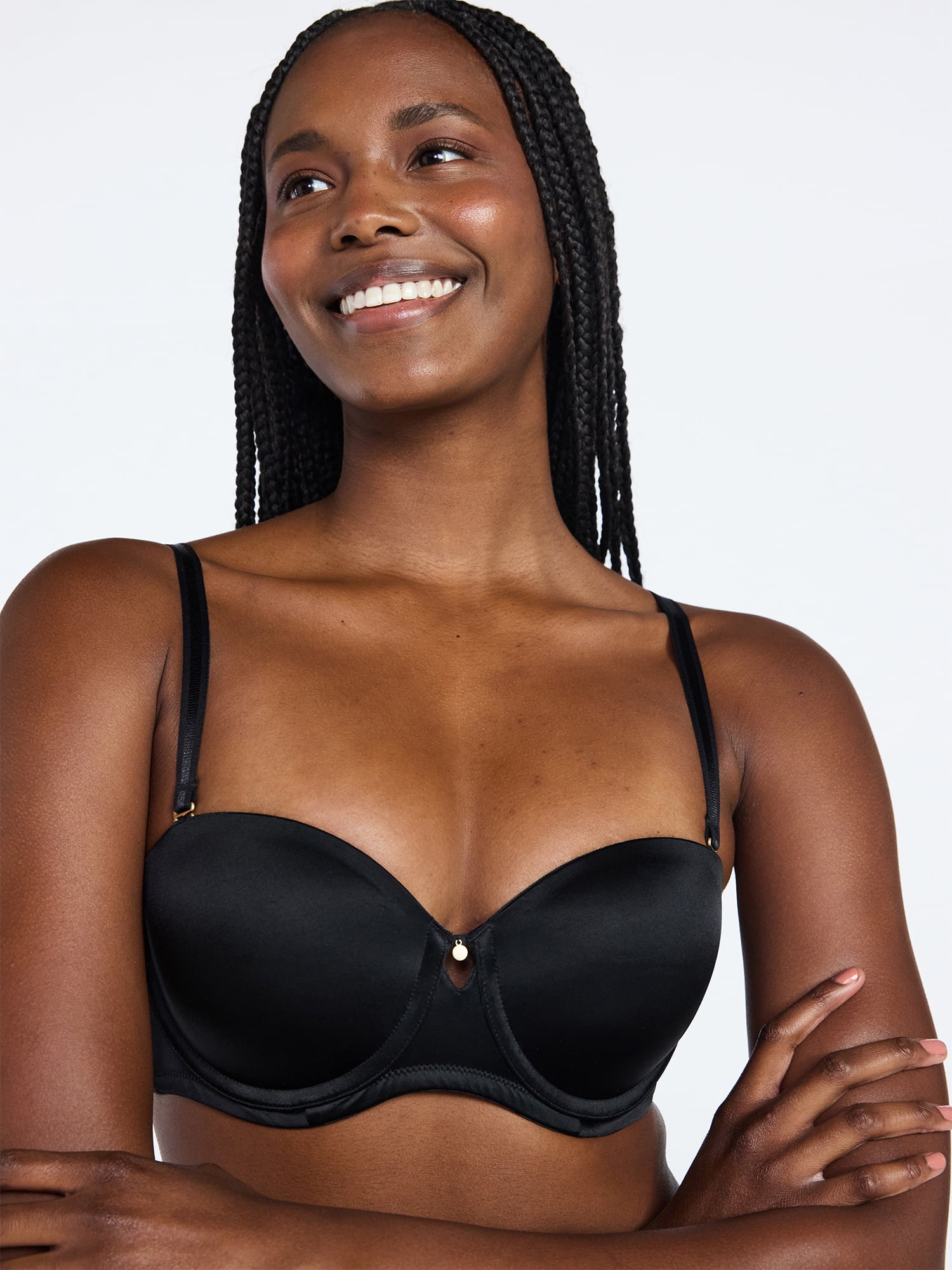 Joyspun Women's Shine Strapless Push-Up Bra, Sizes 34A-40DD