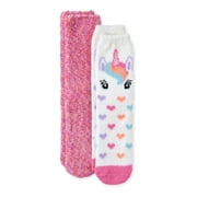 The Children's Place Girls Cozy Socks 2-Pack, Sizes 6-10