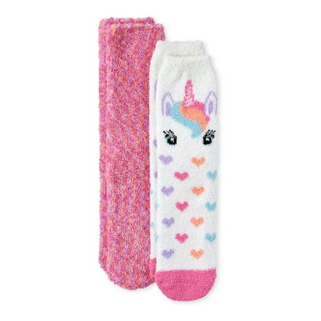 The Children's Place Girls Cozy Socks 2-Pack, Sizes 6-10