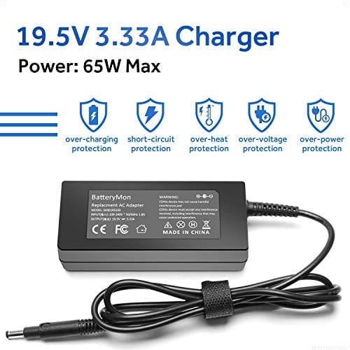 Adaptador Cargador BatteryMon 19.5V 3.33A 65W para portátil HP Pavilion Touchsmart