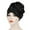 Black, variant on Headband Bonnet Women,S Muslim Solid Color Beaded Toe Cap Cap Space Cotton Candy Color Beadedbig Flower Hat Turban Cap Keffiyeh White One Size