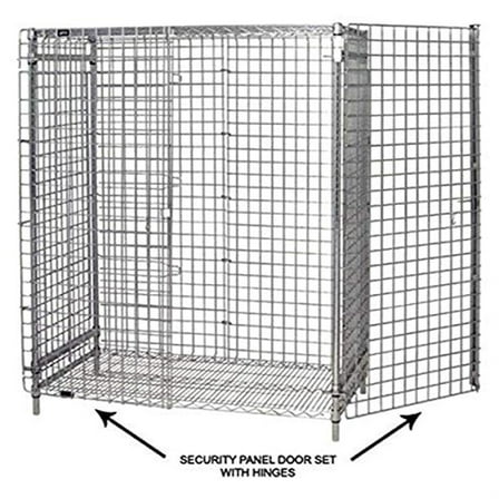 Security Door, for use with 36"W security units, chrome plated finish