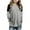 Light Gray, variant on Stylish Girls Casual Tops Long Sleeve Striped Color Block Tees With Pockets For Big Kids