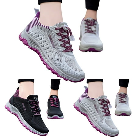 

Vedolay Women Sneakers Shoes For Women Walking Wide Fashion Flat Casual Shoes Gray 8.5