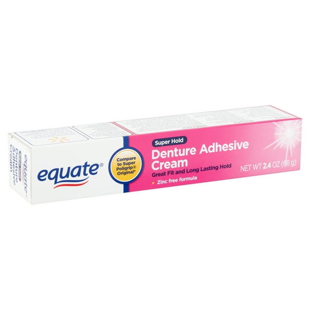 Equate Super Hold Denture Adhesive Cream, 2.4 oz