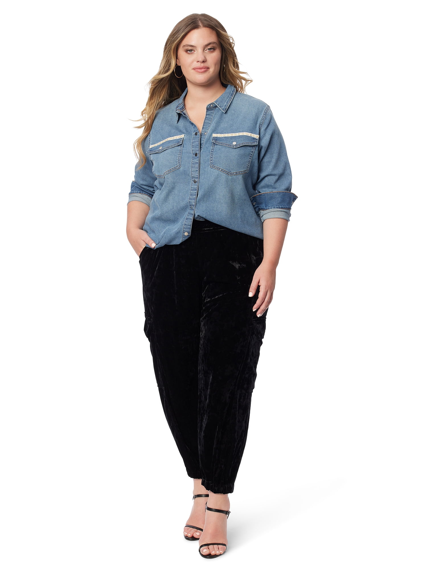 Jessica Simpson Women's and Women's Plus Size Crushed Velvet Jessica Simpson Women's and Women's Plus Size Crushed Velvet