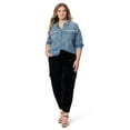 thumbnail image 3 of Jessica Simpson Women's and Women's Plus Size Crushed Velvet Cargo Pants, Sizes XS-4X, 3 of 4