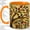 Orange, variant on Stained Glass Tree Accent Mug, 11oz Ceramic Coffee Cup for Nature Fans