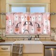 thumbnail image 2 of Yayeee Kitchen Curtains Tier Set of 2 Light Filtering 57"x24" Over Sink Window Panels, Pink Halloween Ghosts, 2 of 7