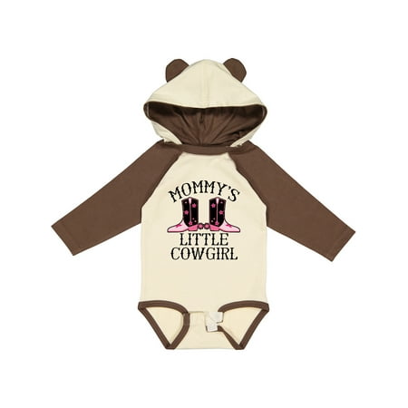 

Inktastic Mommy Little Cowgirl Baby Clothes Gift Baby Girl Long Sleeve Bodysuit