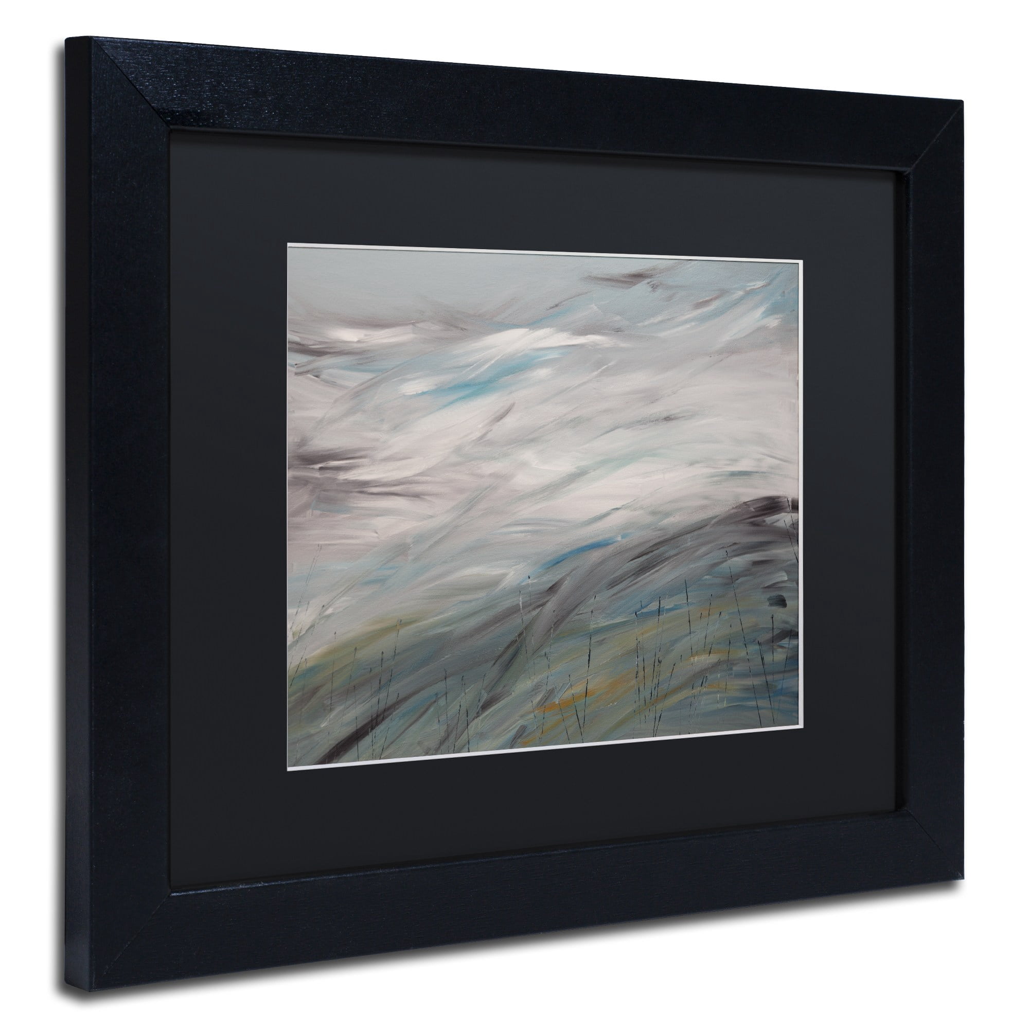 Trademark Fine Art "Sea View" Canvas Art by Hilary Winfield, Black Matte, Black Frame