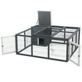 thumbnail image 6 of PawHut Rabbit Hutch, Waterproof Rabbit House for Small Animals, Gray, 6 of 9