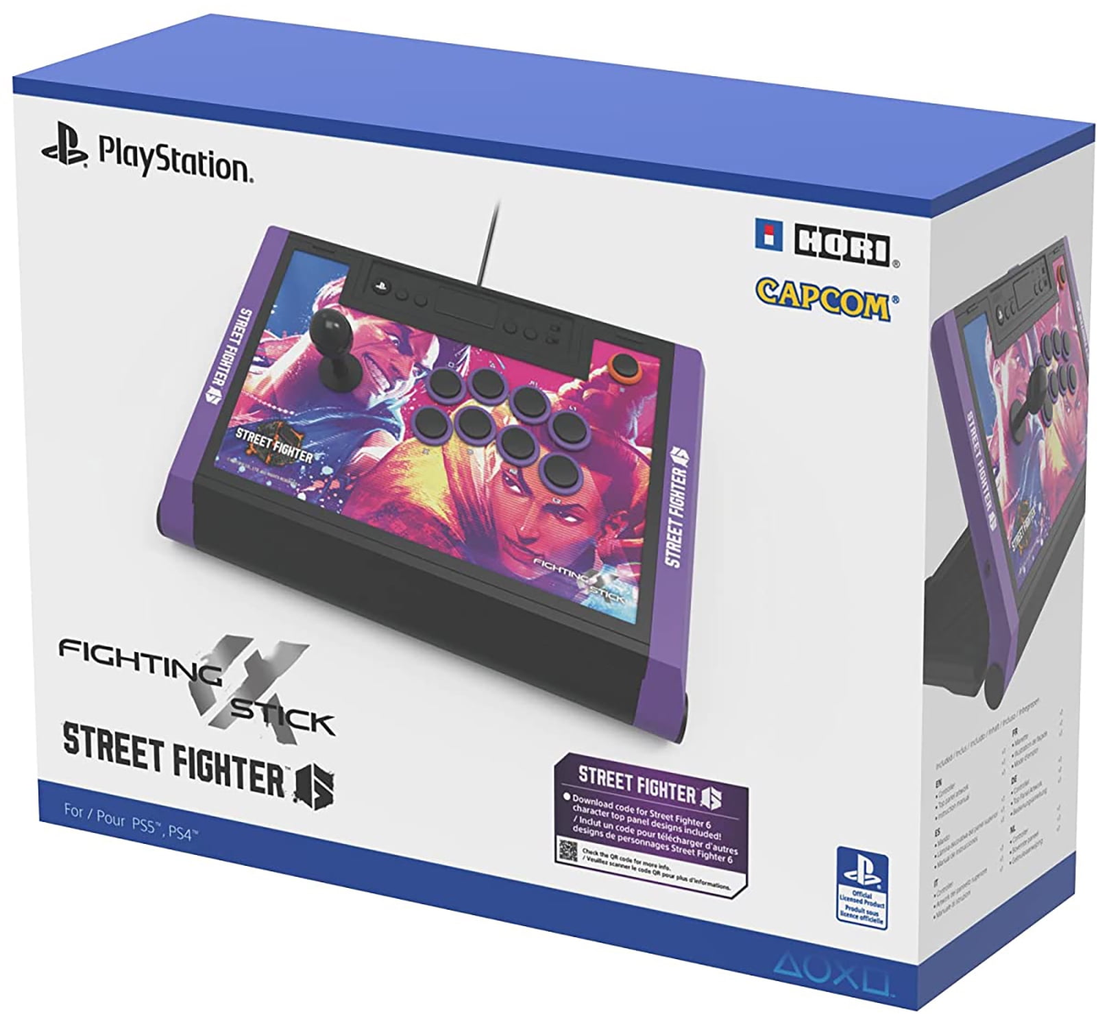 HORI Fighting Stick Alpha for PS5, PS4 and PC, Street Fighter VI