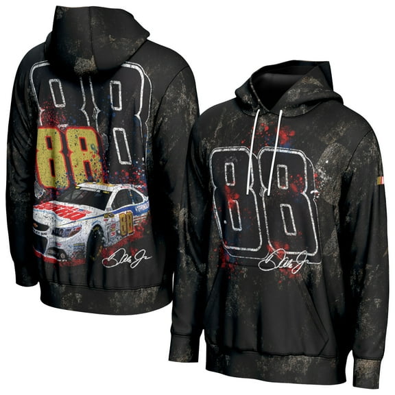 Men's ProSphere  Black Dale Earnhardt Jr. National Guard All Over Print Hoodie