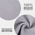 thumbnail image 2 of Simmore Kitchen Towels 6 Pack, 100% Cotton Waffle Weave Dish Cloths for Washing Dishes, Light Grey, 12" x 12", 2 of 6