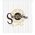 thumbnail image 2 of Ambesonne Sunflower Shower Curtain, Sunshine Retro Country, 69"Wx84"L, Dark Brown and Mustard, 2 of 4