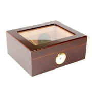 Humidor Supreme Ottawa 40-Ct Glass top Humidor Piece - Mahogany (HUM-25HYG)