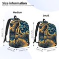 thumbnail image 2 of Disketp Astronaut Starry Night Mochila de Lona Estampada, Mochila Escolar de Viaje Ligera para Estudiantes y Portátil-Medium, 2 of 5