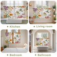 thumbnail image 6 of Spring Floral Tier Curtains, Summer Botanical Birds Colorful Vintage Light Filtering Kitchen Curtains, 2Pcs Rod Pocket Half Window Treatments Panels for Sink Cafe Cabinet Basement 27.5x45 Inches, 6 of 9