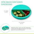 thumbnail image 4 of Melii Spin Snack Container, Food Storage for Kids 12 months +, 3 Compartments - Blue - 1 unit, 4 of 6